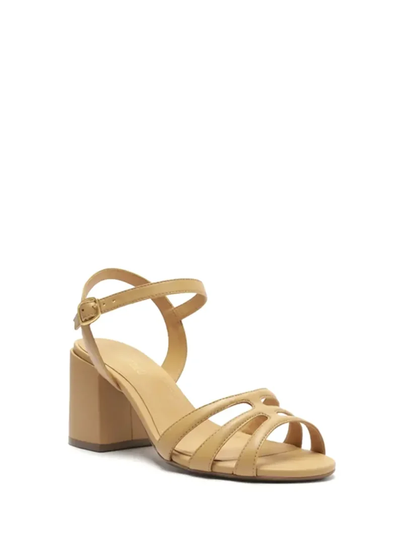 Alternative view of Sandália em Pele Beige e Múltiplas Tiras