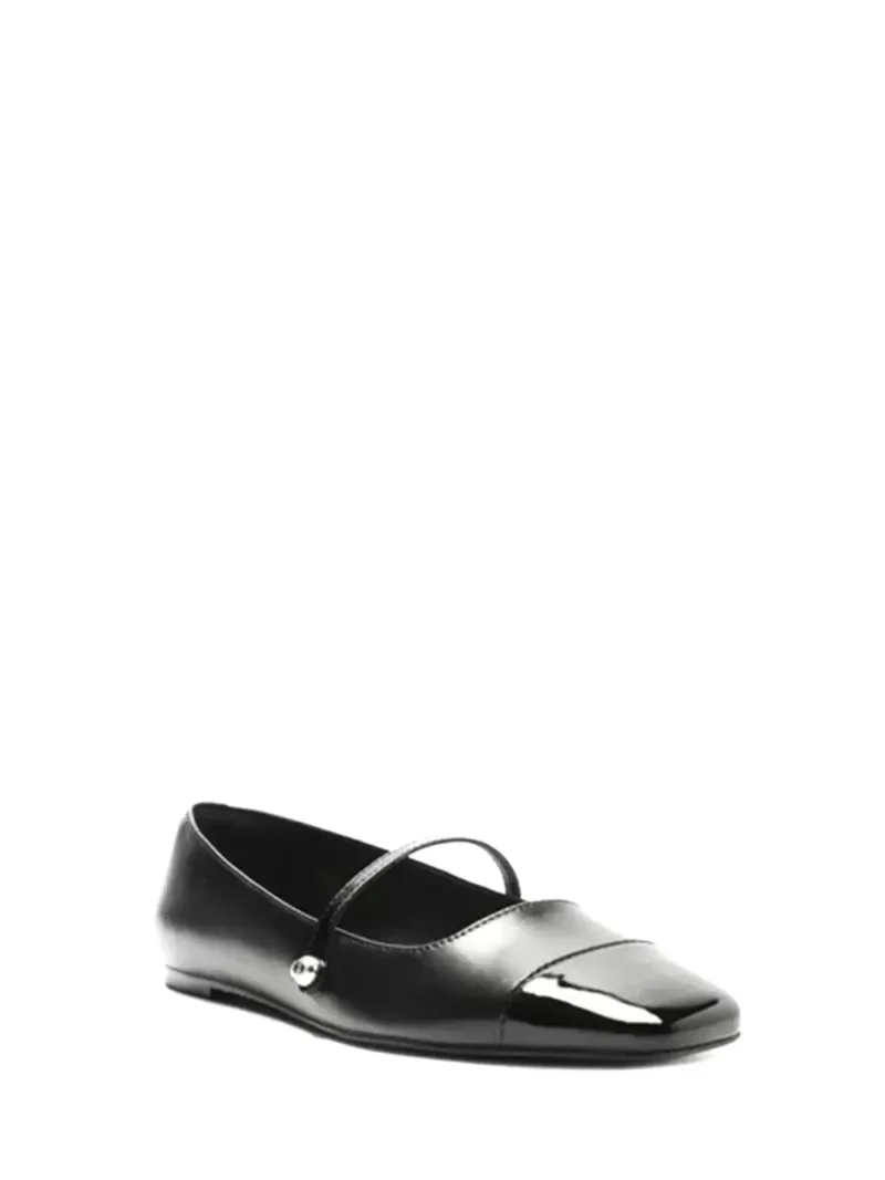 Alternative view of Black Leather and Strap Ballet flats