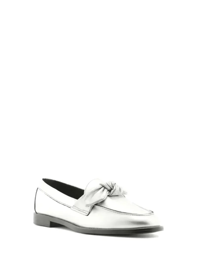 Alternative view of Silver Leather Loafer with Bow