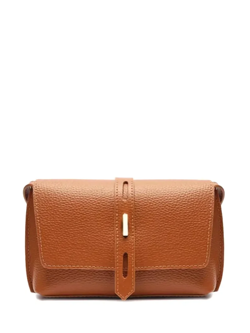 Mala Mini em Pele Camel com Alça Tiracolo