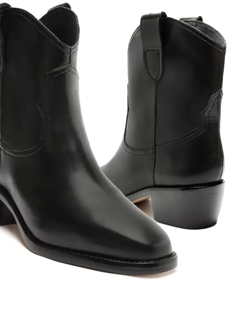 Bota Texana Preta em Pele - Image 4