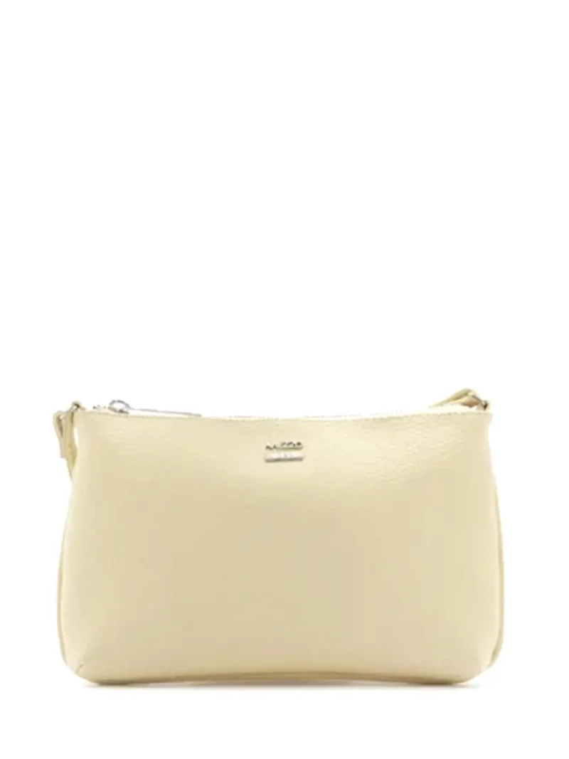 Mala Mini em Pele Beige e Alça Tiracolo