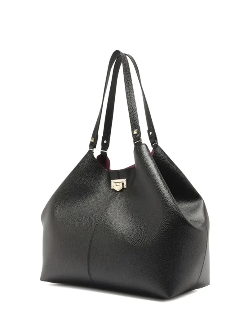 Alternative view of Mala Shopper Preta em Pele