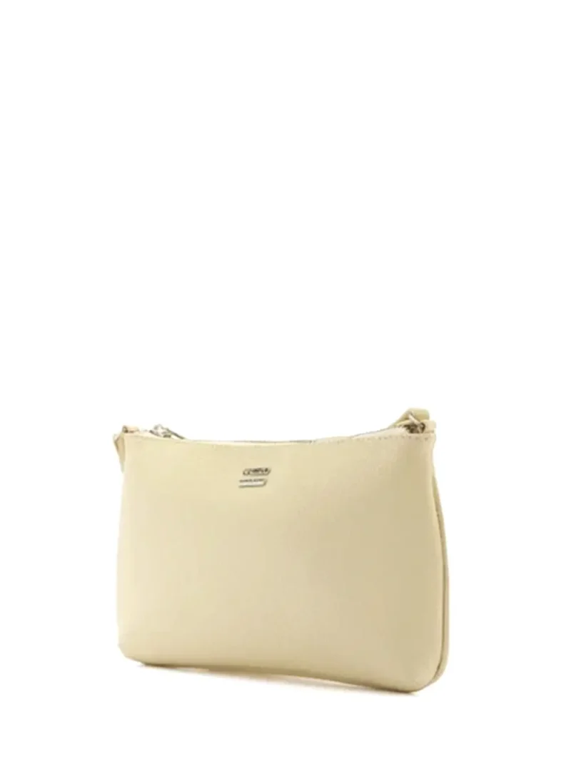 Alternative view of Mala Mini em Pele Beige e Alça Tiracolo