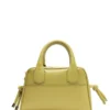 Mala Mini em Pele Amarela e Alça Tiracolo