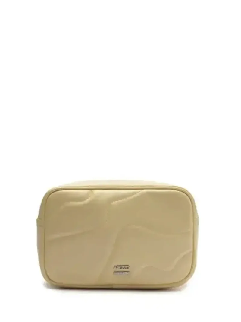 Mala Mini em Pele Beige e Alça Tiracolo