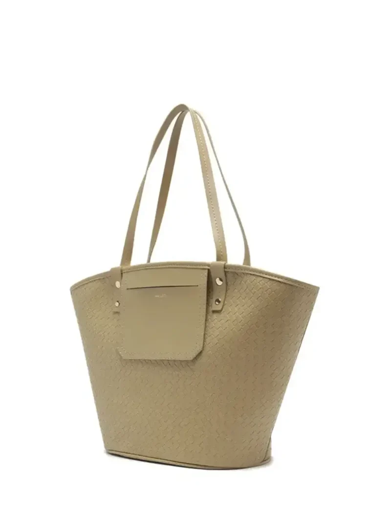 Alternative view of Mala Shopper em Pele Beige e Alça de Ombro