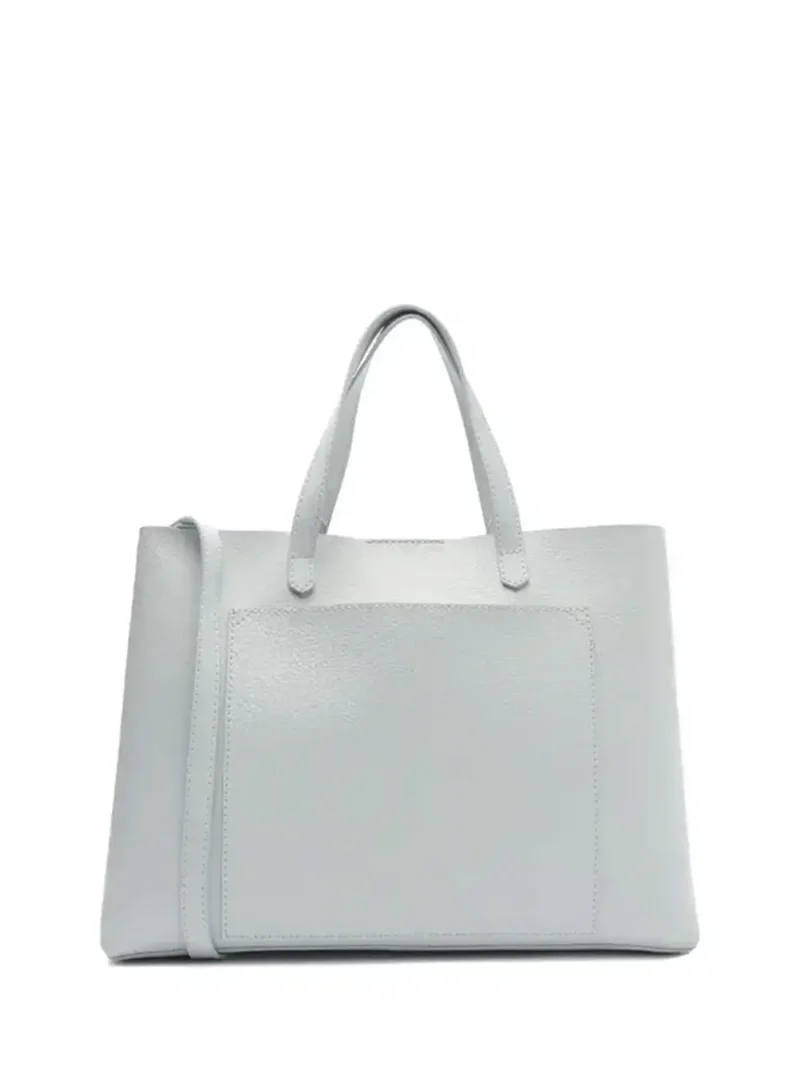 Blue Leather Shopper Bag - Image 3