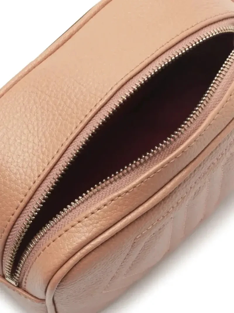 Pink Leather Bag with Shoulder Strap - Image 4