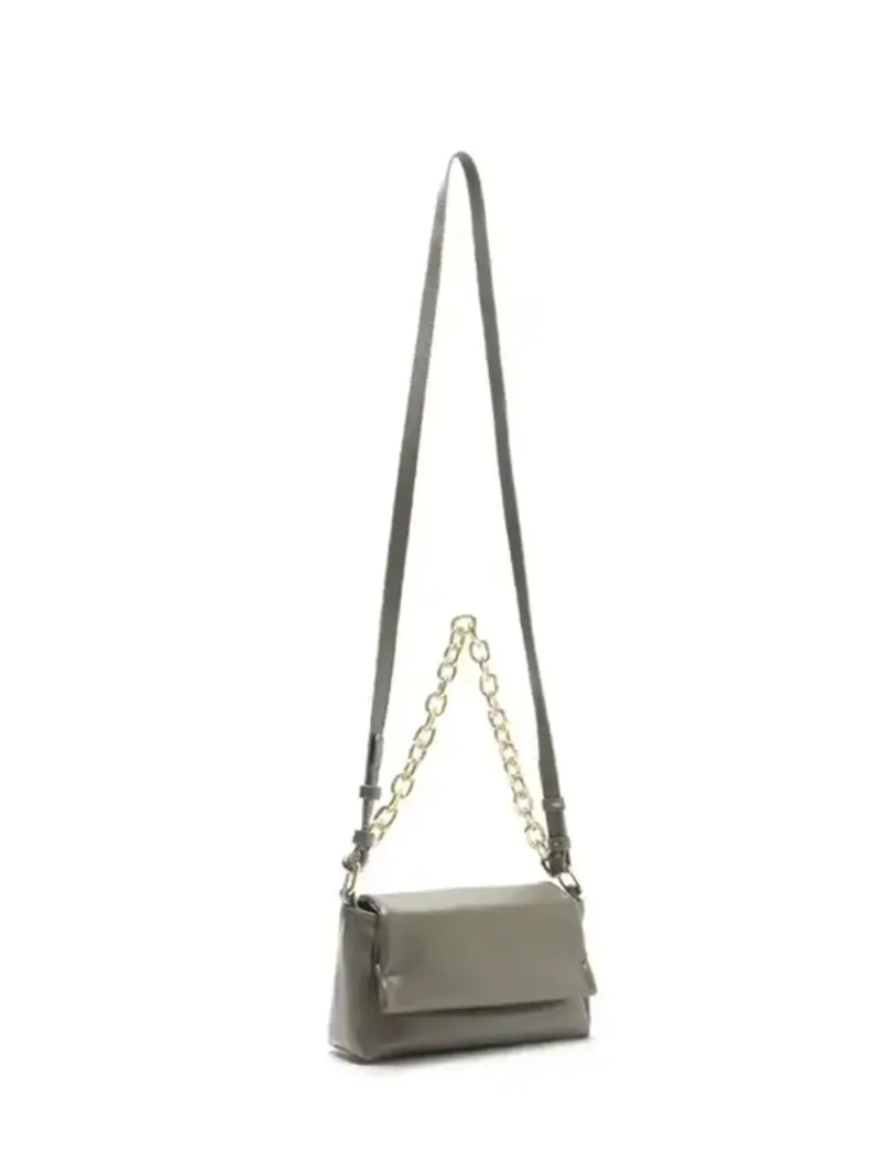 Green Leather Bag with Chain Strap - Image 4