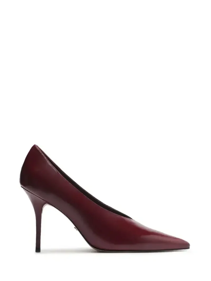 Scarpin em Pele Bordeaux