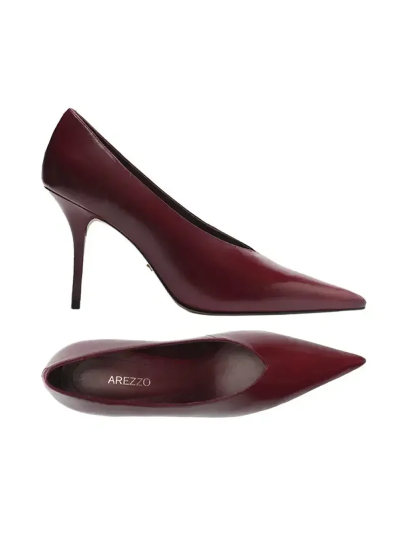 Bordeaux Leather Pumps - Image 4