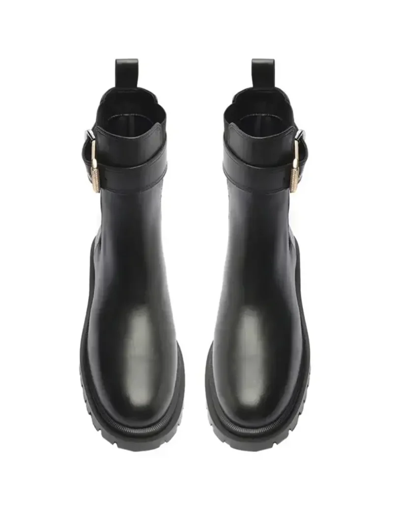 Black Leather Boot with Buckle - Image 4