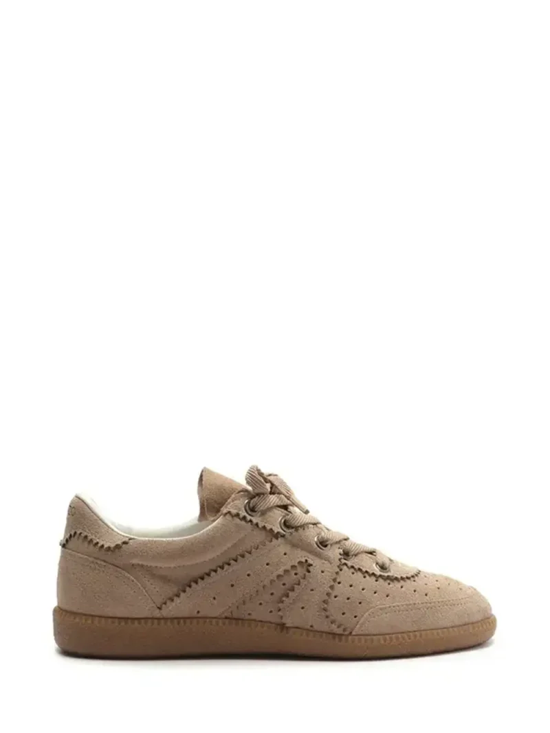 Beige Suede Sneakers