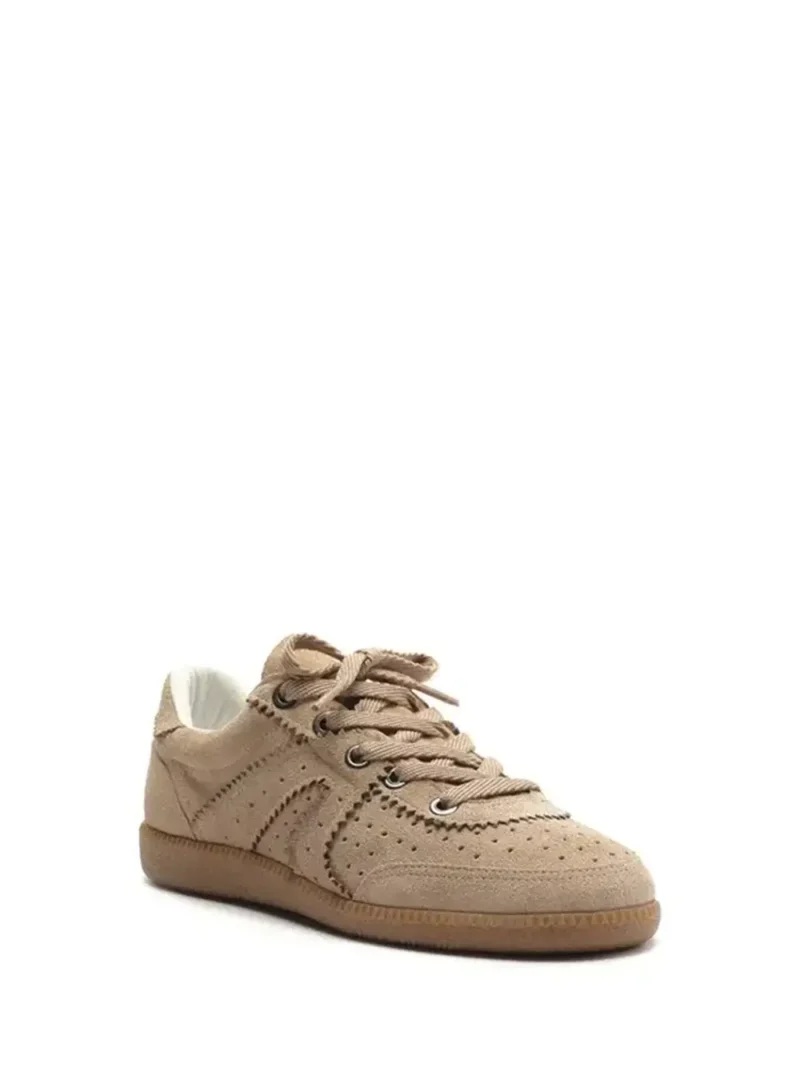 Beige Suede Sneakers - Image 2