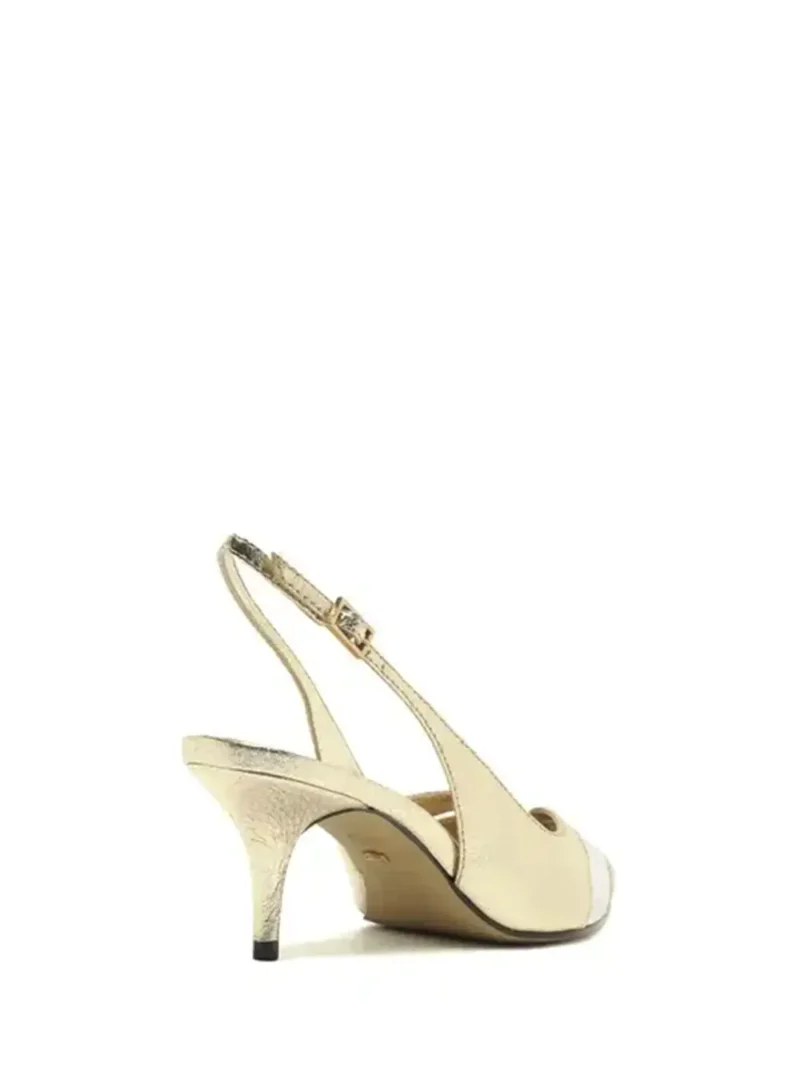 Golden Leather Pumps - Image 3