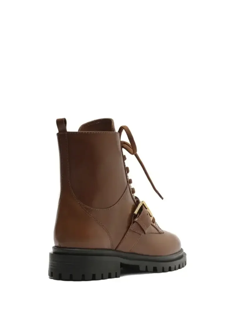 Brown Leather Boot with Laces - Image 3