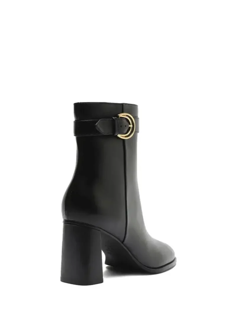 Black Leather Boot with Buckle - Image 3