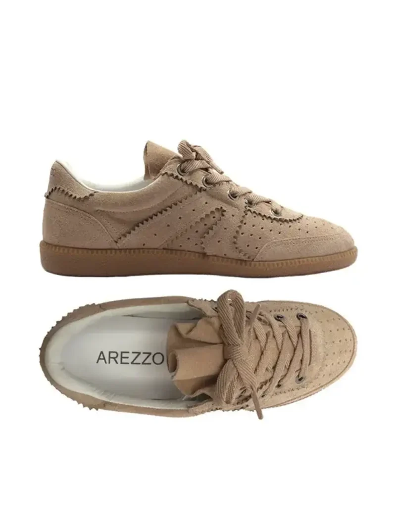 Beige Suede Sneakers - Image 4