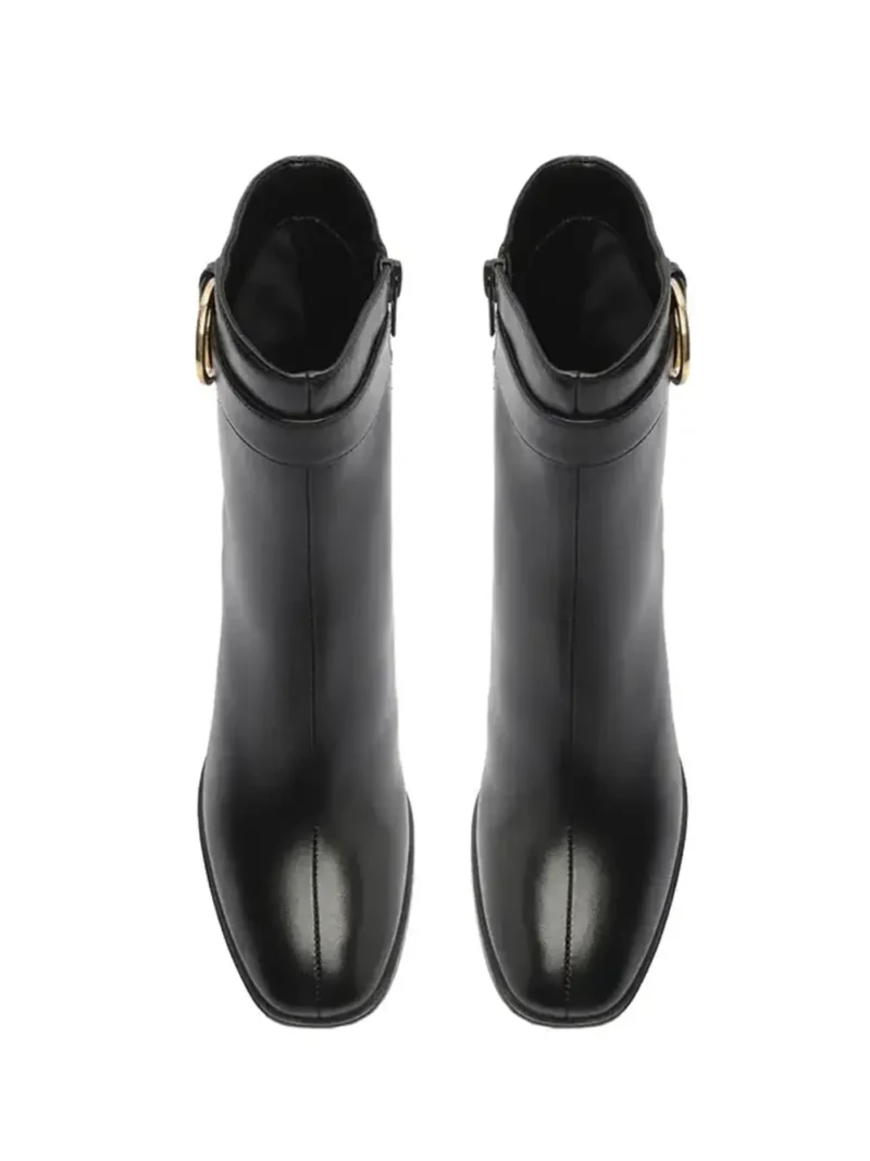 Black Leather Boot with Buckle - Image 4