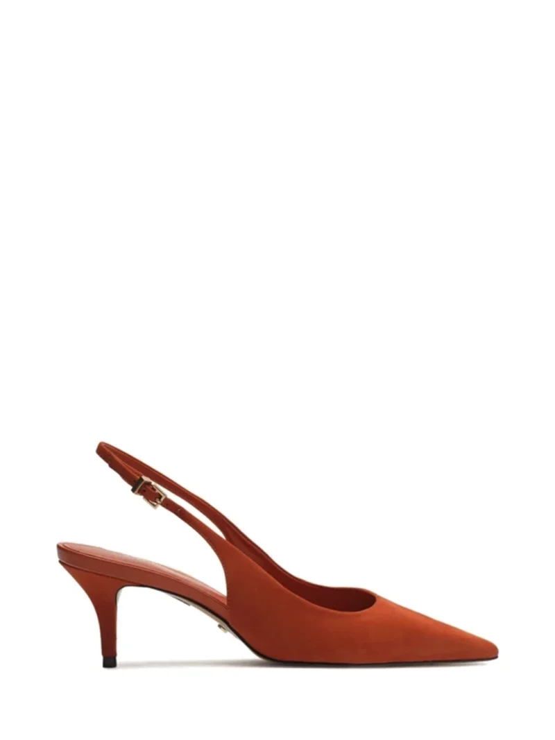 Scarpin em Camurça Laranja