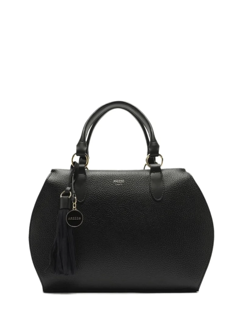 Mala Tote Maxi Preta em Pele